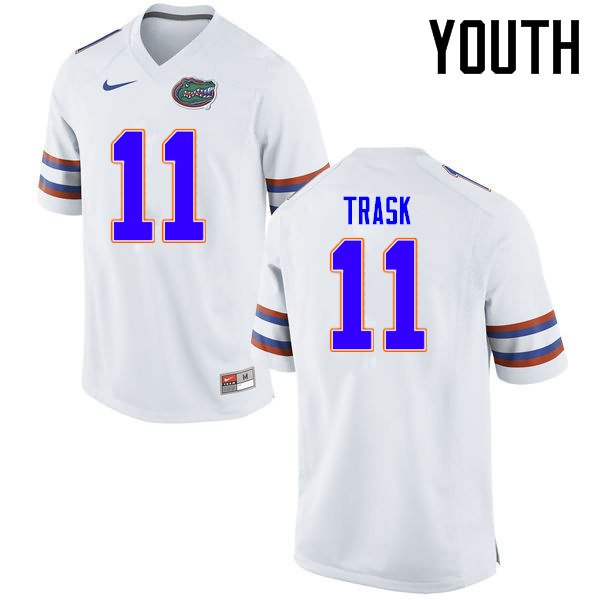 NCAA Florida Gators Kyle Trask Youth #11 Nike White Stitched Authentic College Football Jersey TUT5064QM